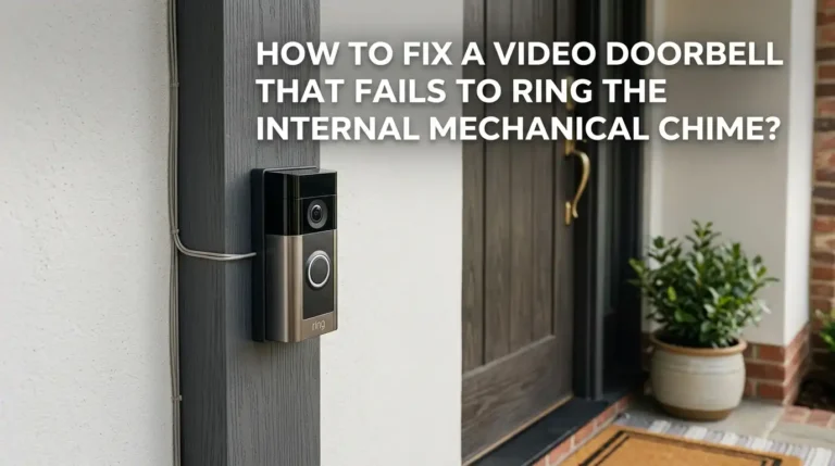 How to Fix a Video Doorbell That Fails to Ring the Internal Mechanical Chime?