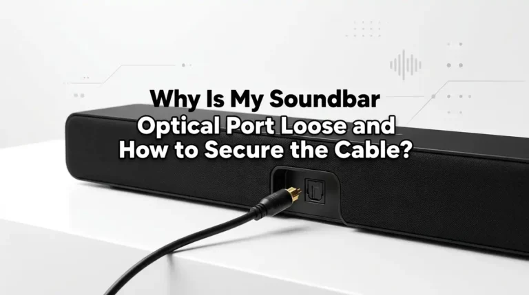 Why Is My Soundbar Optical Port Loose and How to Secure the Cable?