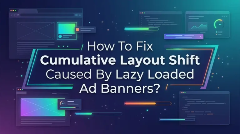 How To Fix Cumulative Layout Shift Caused By Lazy Loaded Ad Banners?