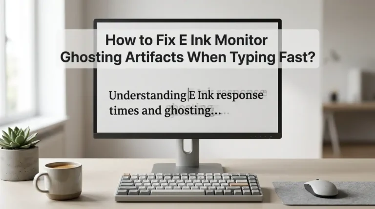 How to Fix E Ink Monitor Ghosting Artifacts When Typing Fast?