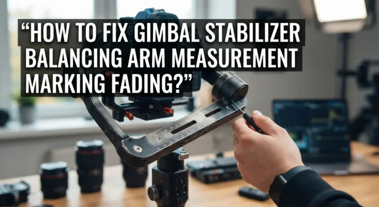 How To Fix Gimbal Stabilizer Balancing Arm Measurement Marking Fading?